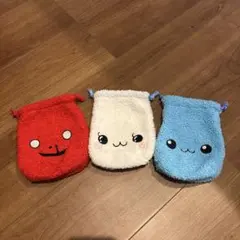 しずくちゃん　巾着　3個セット売り