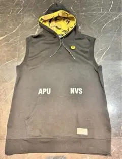 AAPE ノースリーブパーカー 黒 迷彩柄