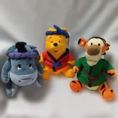 ✨レア✨くまのプーさん&ティガー&イーヨーぬいぐるみ お祭りコスチューム　　３点