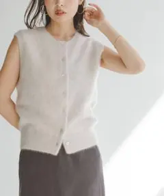 Noble ファーニットフロントボタンベスト