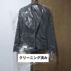P.S.FA レディース パンツスーツ 5号 グレー チェック 小さいサイズのサムネイル