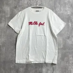 ミルクフェド　半袖Tシャツ　アイシングロゴ　ホワイト　S