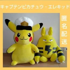 ポケモン　めちゃもふぐっとぬいぐるみ　キャプテンピカチュウ　エレキッド