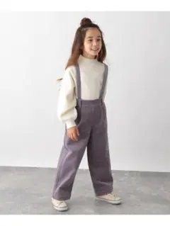 グローバルワーク　140 コーデュロイ　サロペット　パンツ　ラベンダー