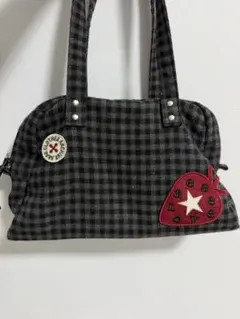aeae トートバッグ いちご刺繍付き ブラック y2k - メルカリ