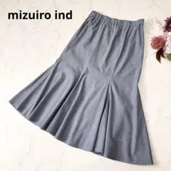 ミズイロインド リネン混マーメイドスカート