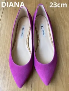 【値下げ中】DIANA ダイアナ フラットシューズ ピンク パンプス