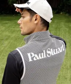 ポールスチュアートゴルフ パケ柄プリントボディシェルベスト 三陽商会