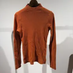 SELECT MOCA リブニット ハイネック オレンジ