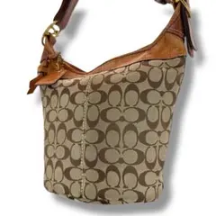 美品 COACH ワンショルダーバッグ y2k ブラウン シグネチャー11437