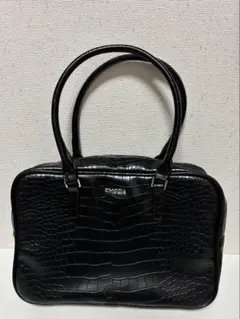 EMODA クロコダイル型押しスクエアボストンバッグ