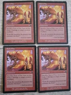 MTG Seal of Fire x3(炎の印章)x1 [NEM] 4枚セット - メルカリ