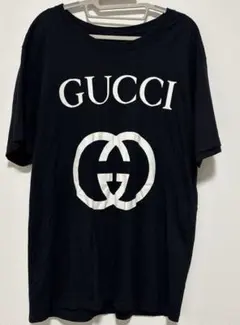 GUCCI ブラック GGロゴ Tシャツ 半袖