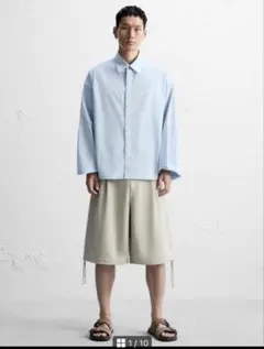 【定価約9000円】zara シャツ ストライプ ジャケット s-m タグ付き