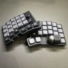 RoBa【LP】分割キーボード（キーキャップ、キースイッチ、トラックボール付）