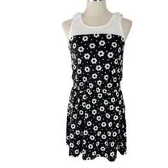 【新品/残1点】ノースリーブミニワンピ/ウエストゴム/裏地/ルームウェア/プール