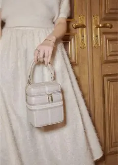 お値下げ中HLT Jacquard Vanity Bag nude pink