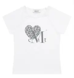 MUCENTハートプリントTシャツ ホワイト