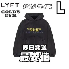 黒　LÝFT × GOLD'S GYM VINTAGE LOGO HOODIE Gold's Gym® - Official 60th Anniversary Hoodie (Limited Edition