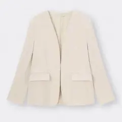 【新品】GU 《M size》ウォッシャブル ノーカラージャケットZ