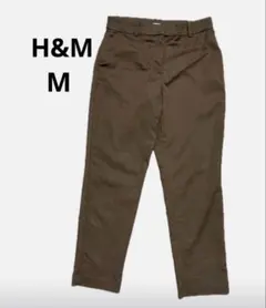 H&M ブラウン チノパン スラックス レディース パンツ きれいめ M相応