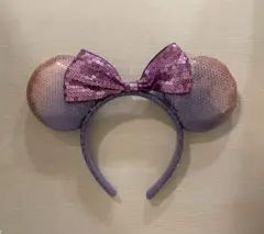 ディズニー ミニー型 スパンコールカチューシャ