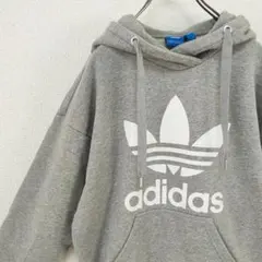 アディダスオリジナルスadidasOriginalsパーカー灰グレーM古着女子