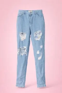 CRL ダメージデニム ジーンズ L クラッシュ加工 ヴィンテージ風