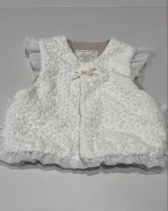 little one フリル付きベビーベスト 70-80cm
