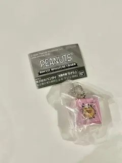 PEANUTS ビスケットミニチュアチャーム エンボス缶(メープル)ピンク