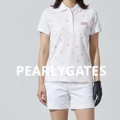 PEARLY GATES ポロシャツ 花柄 ホワイト