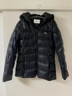 【びら様専用ページ】LACOSTE フード付き ブラックダウンジャケット