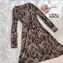 ローラアシュレイ　ワンピース　ペイズリー柄