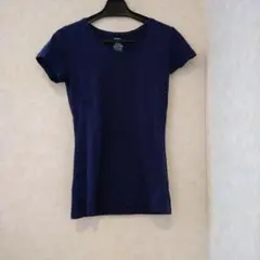 【新品】綿コットン ネイビー カットソー シャツ 紺 夏のサムネイル