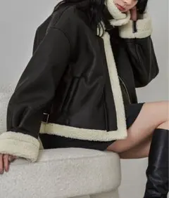 【nui nullu】2WAYショートB-3ムートンジャケット