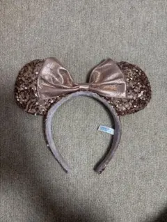 ミニーマウス スパンコール カチューシャ ピンク