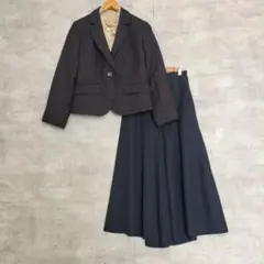 美品セレモニースーツ ネイビーパンツスーツブラウス おまけ L〜XLセットアップ
