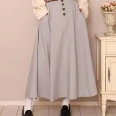 NICE CLAUP レトロベルト付きロングスカート