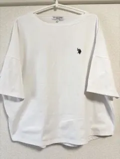 US POLO ASSN 白Tシャツ L オーバーサイズ ワイドシルエット 美品