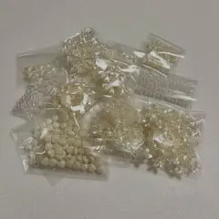 ホワイト パール ビーズ 複数セット