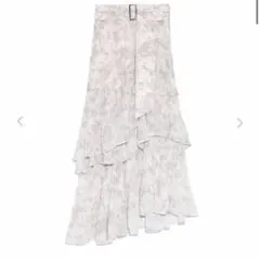 SNIDEL Sustainableプリントプリーツティアードスカート