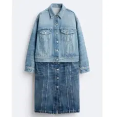MAISON SPECIAL ZARA デタッチャブルデニムワンピース M-L