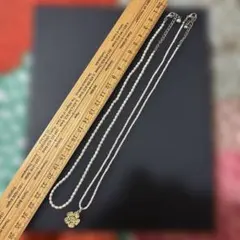 パール調　ネックレス　2点セット　パーツ取り