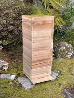 日本 みつばち 蜜蜂 ミツバチ 養蜂 飼育箱 重箱式 巣箱 組立済 待ち箱 6段