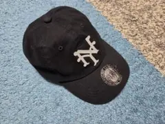 NLBM ヤンキースロゴ刺繍 ベースボールキャップ ブラック