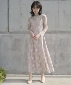 【kaene】カエン（42）オールレースメローワンピース ラメ入