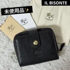 未使用✨IL BISONTE イルビゾンテ　二つ折り財布　レザー　ブラック