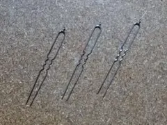 ハンドメイド用　かんざし(カン付き)　３本セット