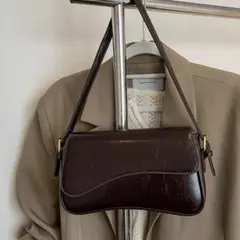 レザー　ショルダーバッグ　shein ブラウン