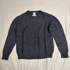 ÉDIFICE ダークグレー クルーネックセーター